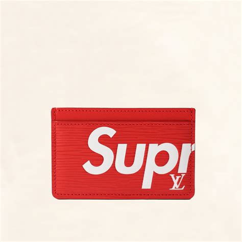 lv supreme card holder price|supreme red card holder.